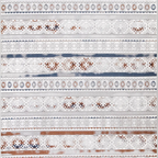 SHARED | Gorse Boho Geometric Tribal Bands Cream Rust Navy Grey Machi photo 2