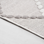 SHARED | Betony Cream Grey Moroccan Style Diamond Trellis Machine Wov photo 2
