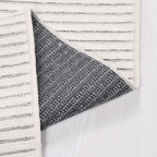 SHARED | Peony Cream Taupe Striped Modern Machine Woven Living Room B photo 2