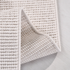 SHARED | Jasper Cream Scandinavian Striped Textured Machine Woven Liv photo 2