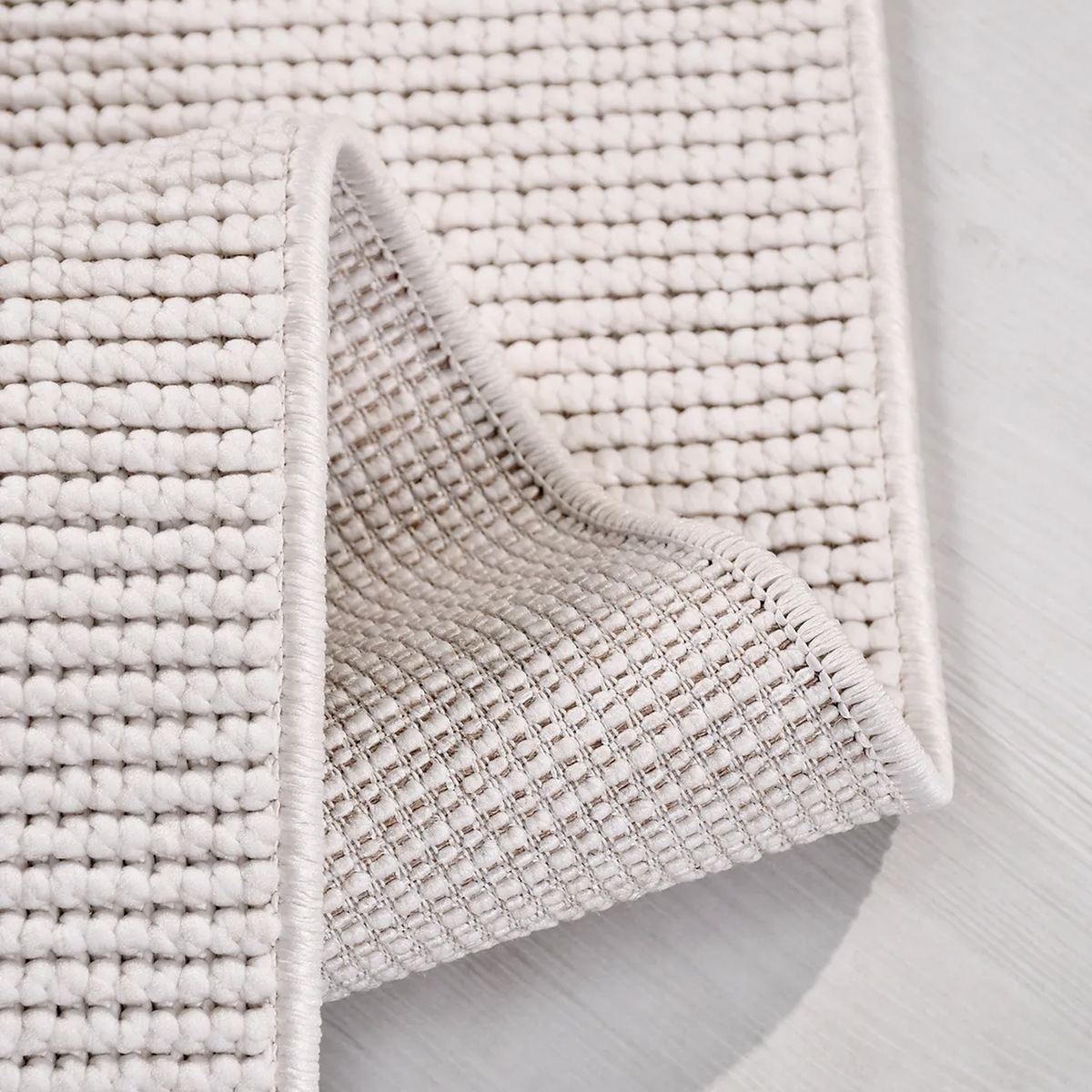 SHARED | Jasper Cream Scandinavian Striped Textured Machine Woven Liv photo 2