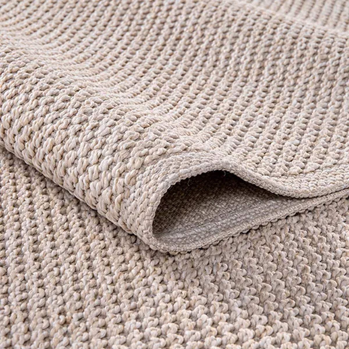SHARED | Amethyst Beige Solid Scandinavian Machine Woven Living Room  photo 2