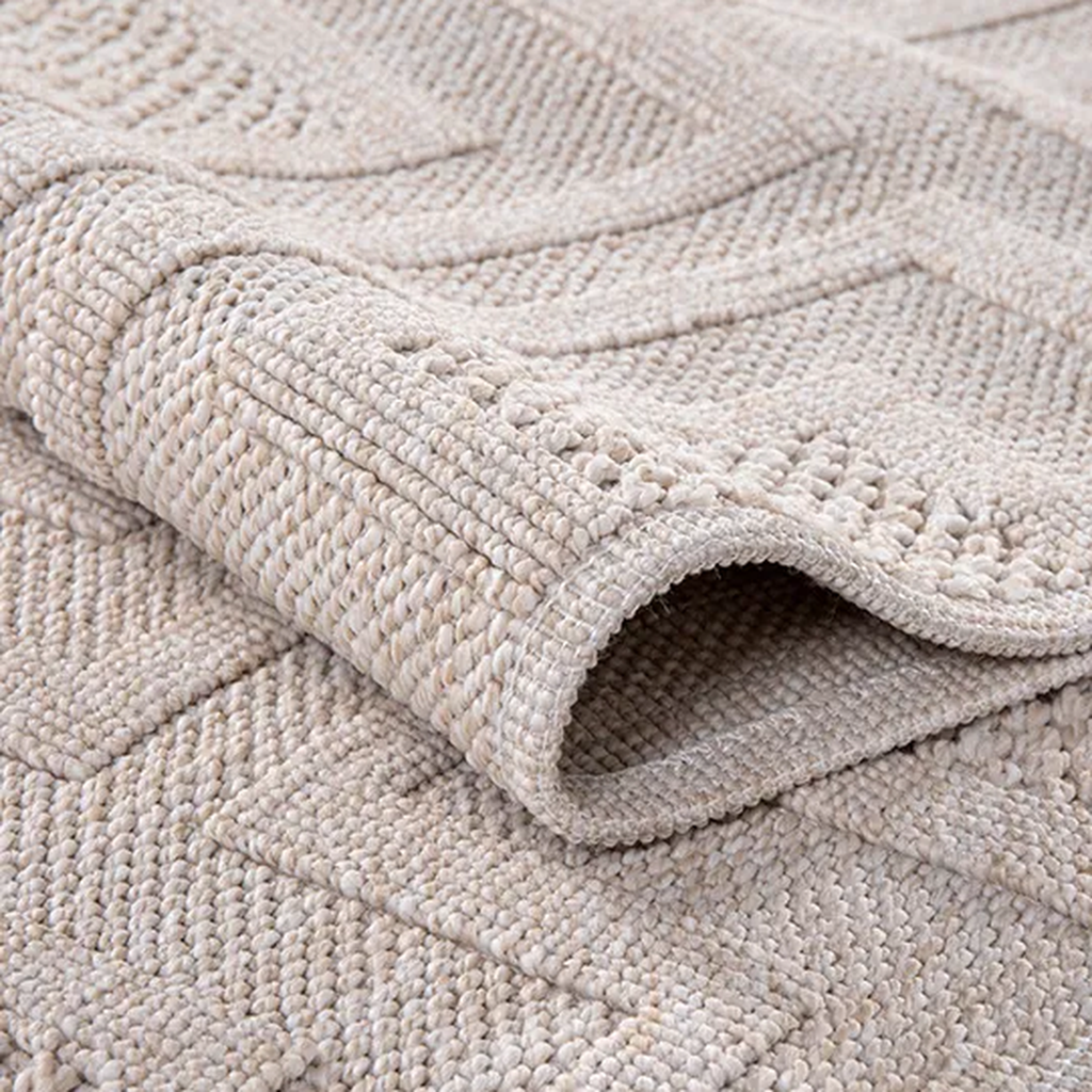 SHARED | Anthracite Cream Modern Geometric Machine Woven Beige Living photo 2