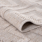 SHARED | Anthracite Cream Modern Geometric Machine Woven Beige Living photo 2