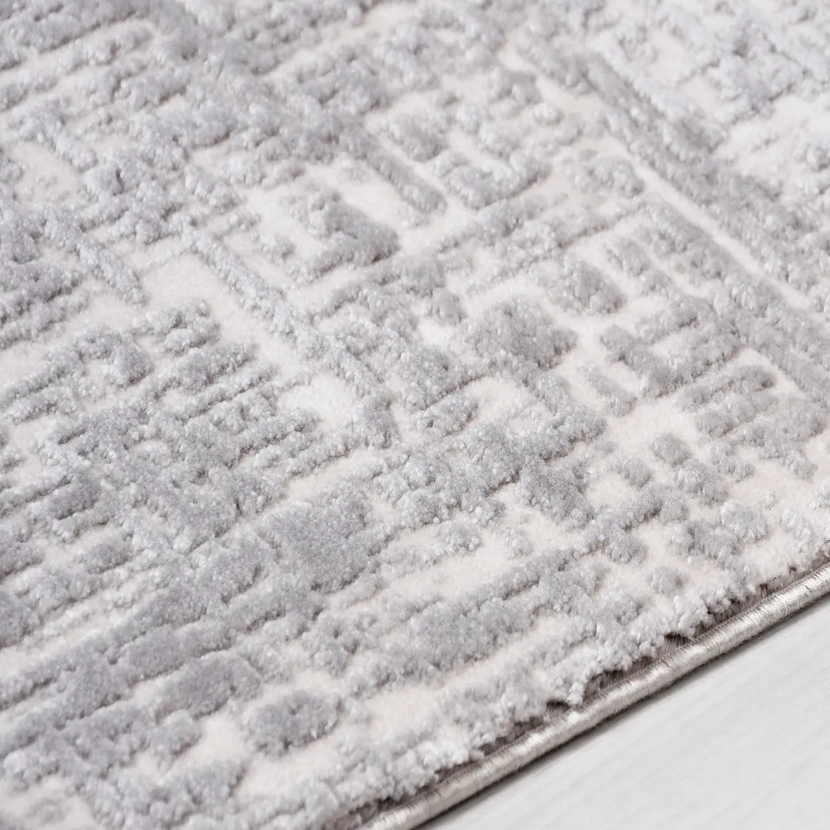 SHARED | Bosphorus Grey Ivory Abstract Modern Machine Woven Living Ro photo 2