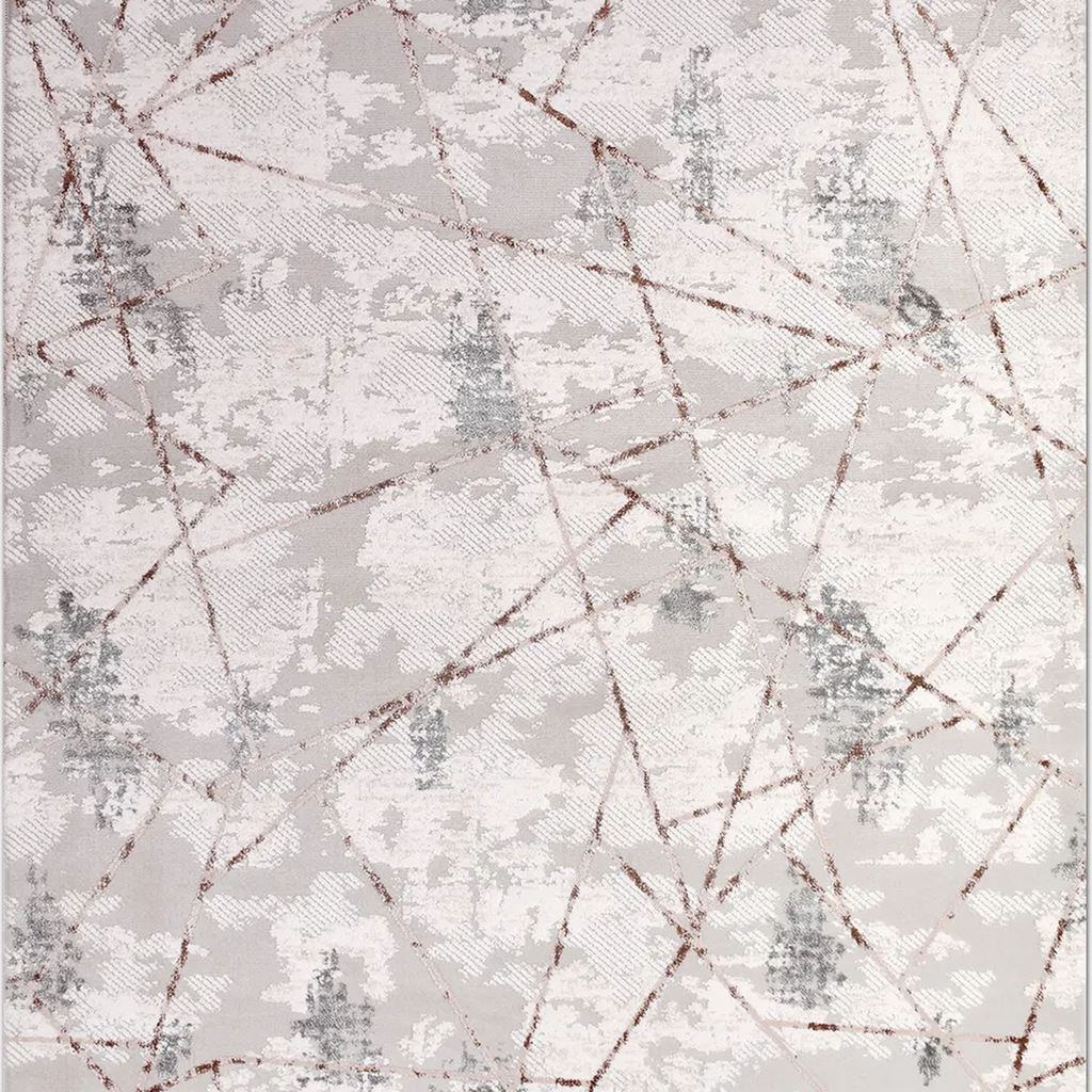 SHARED | Butte Cream Grey Abstract Modern Machine Woven Blush Rust Li photo 2