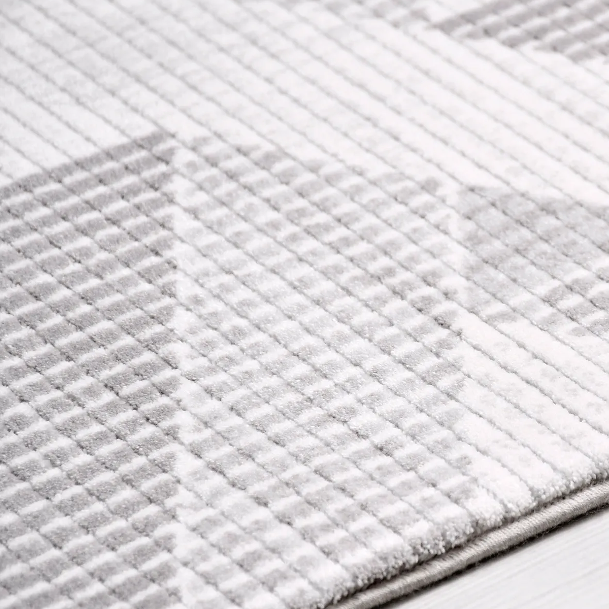 SHARED | Catkin Cream Grey Geometric Modern Machine Woven Living Room photo 2
