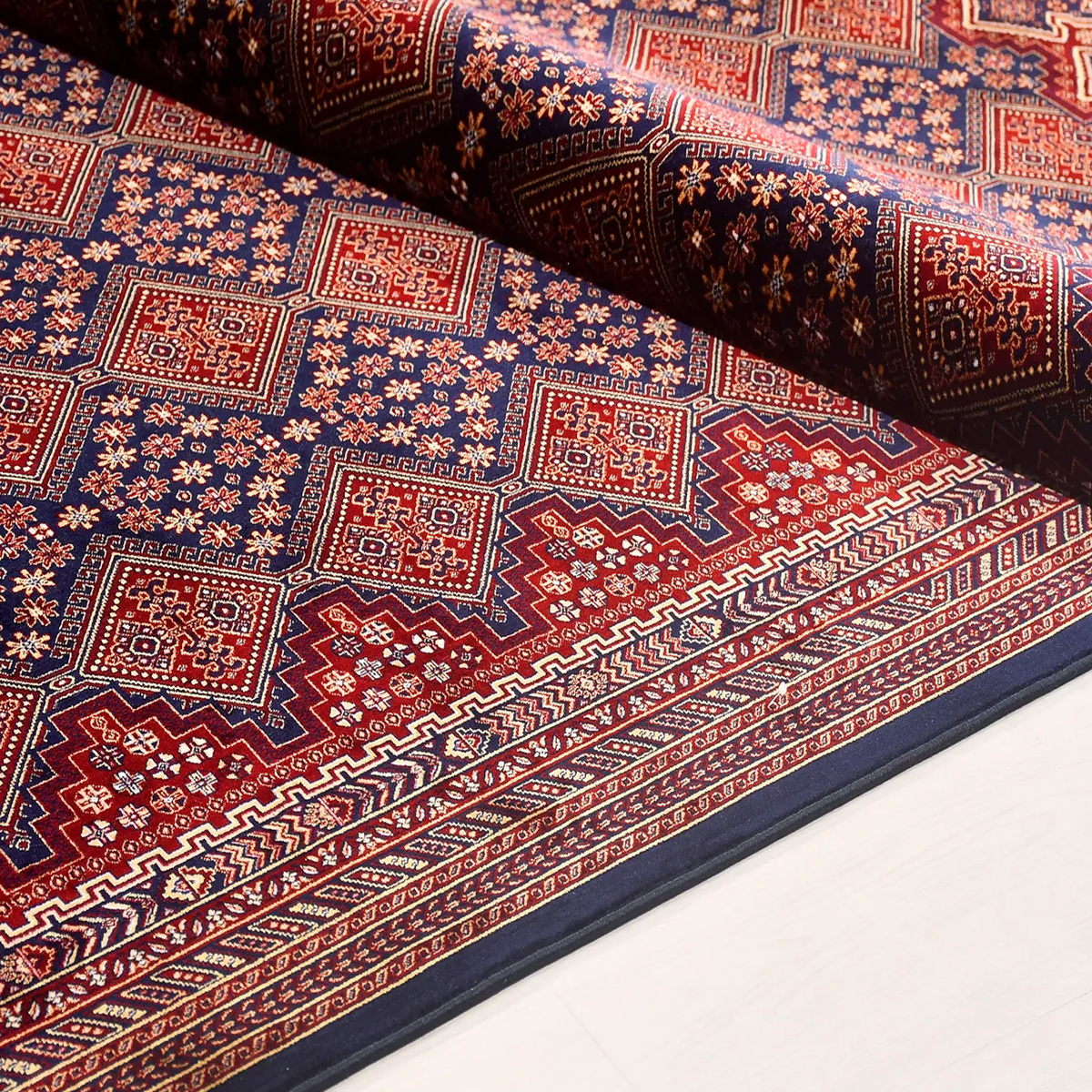 SHARED | Siderite Persian Style Traditional Red Navy Cream Machine Wo photo 2