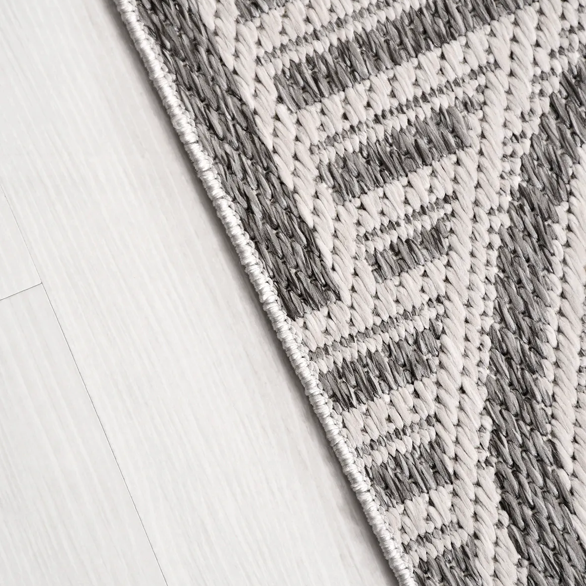 SHARED | Headland Grey Cream Modern Geometric Machine Woven Living Ro photo 2