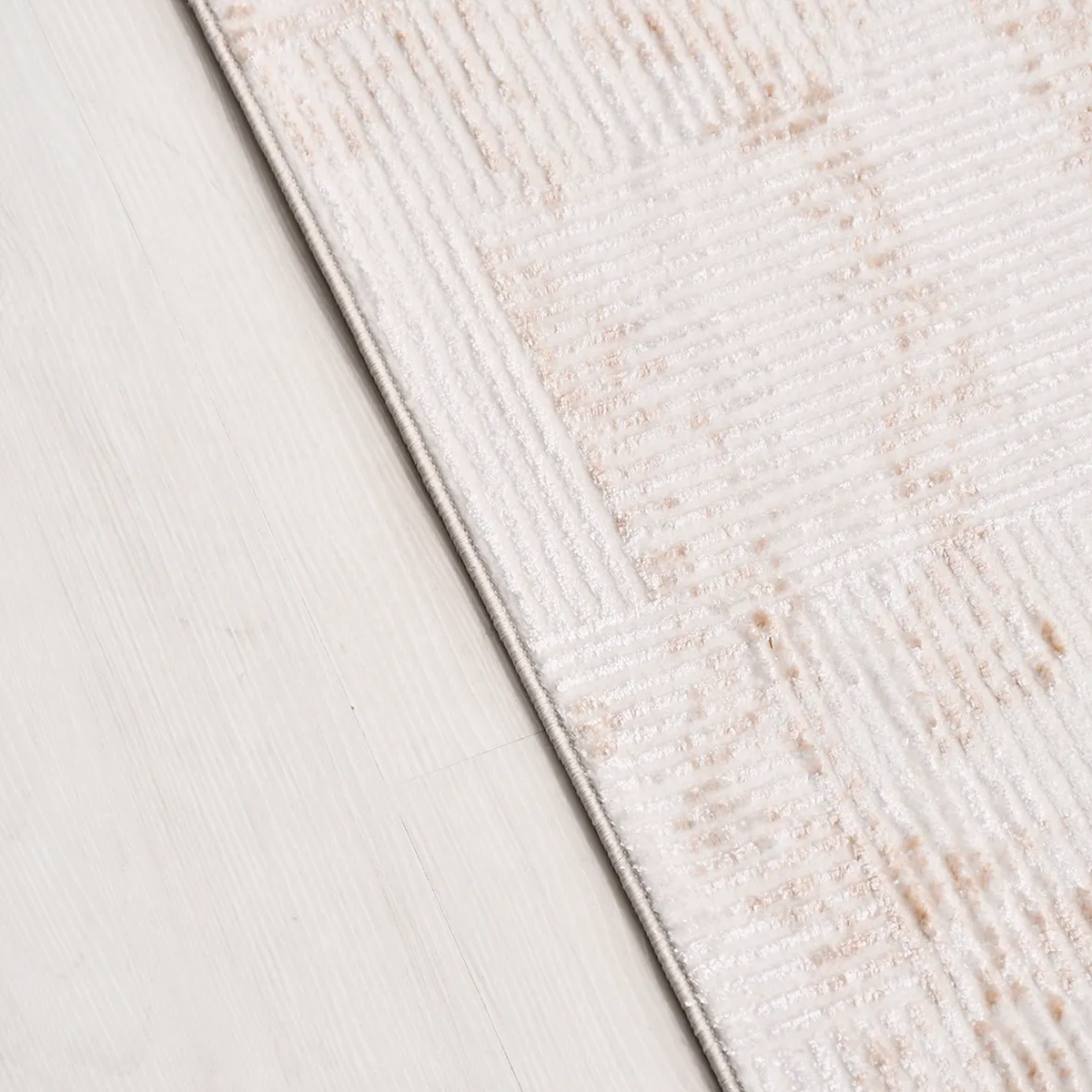 SHARED | Fen Cream Beige Abstract Modern Machine Woven Living Room Be photo 2