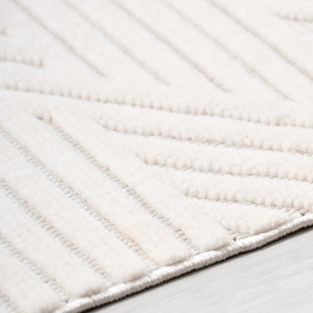 SHARED | Kusadasi Cream Ivory Geometric Modern Machine Woven Living R photo 2