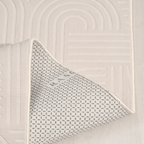 SHARED | Gloaming Cream Modern Geometric Carved Texture Machine Woven photo 2