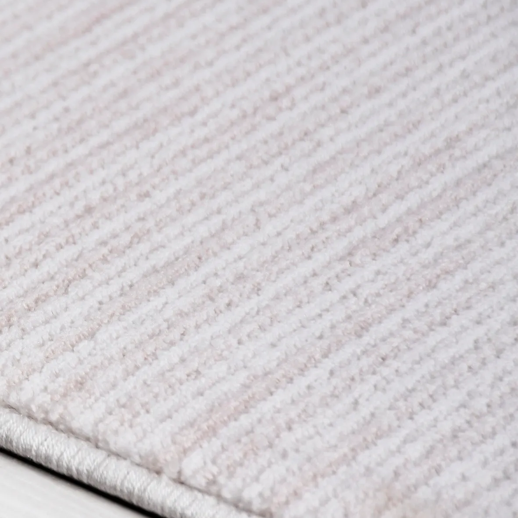 SHARED | Scree Cream Beige Modern Striped Machine Woven Living Room B photo 2