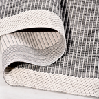 SHARED | Tansy Grey Cream Striped Scandinavian Machine Woven Living R photo 2
