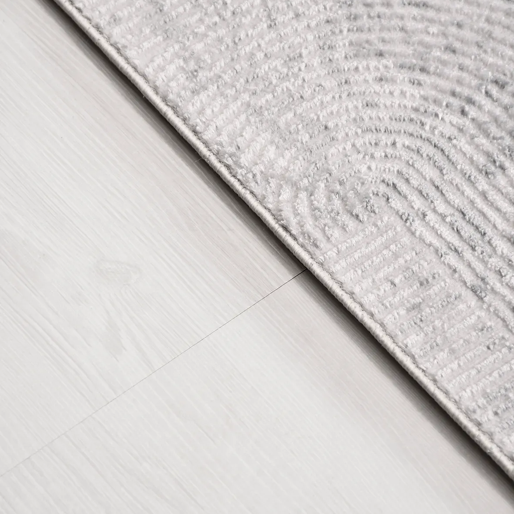 SHARED | Gully Grey Ivory Abstract Modern Machine Woven Living Room B photo 2