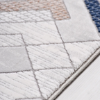 SHARED | Campion Cream Navy Geometric Maze Modern Machine Woven Livin photo 2