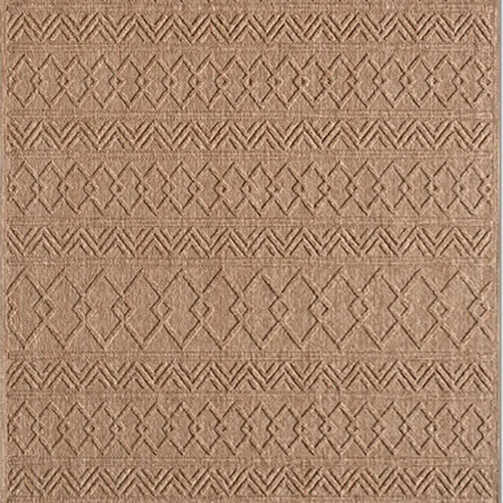 SHARED | Yewfield Tan Geometric Textured Machine Woven Transitional L photo 2