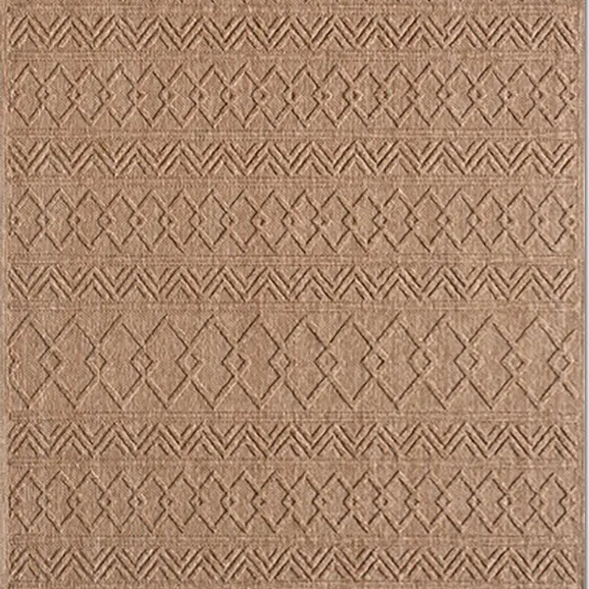 SHARED | Yewfield Tan Geometric Textured Machine Woven Transitional L photo 2