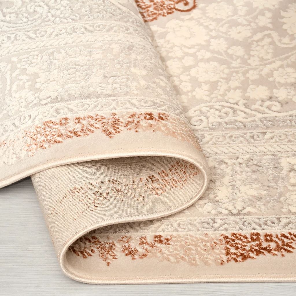 SHARED | Bastion Cream Grey Traditional Damask Machine Woven Living R photo 2