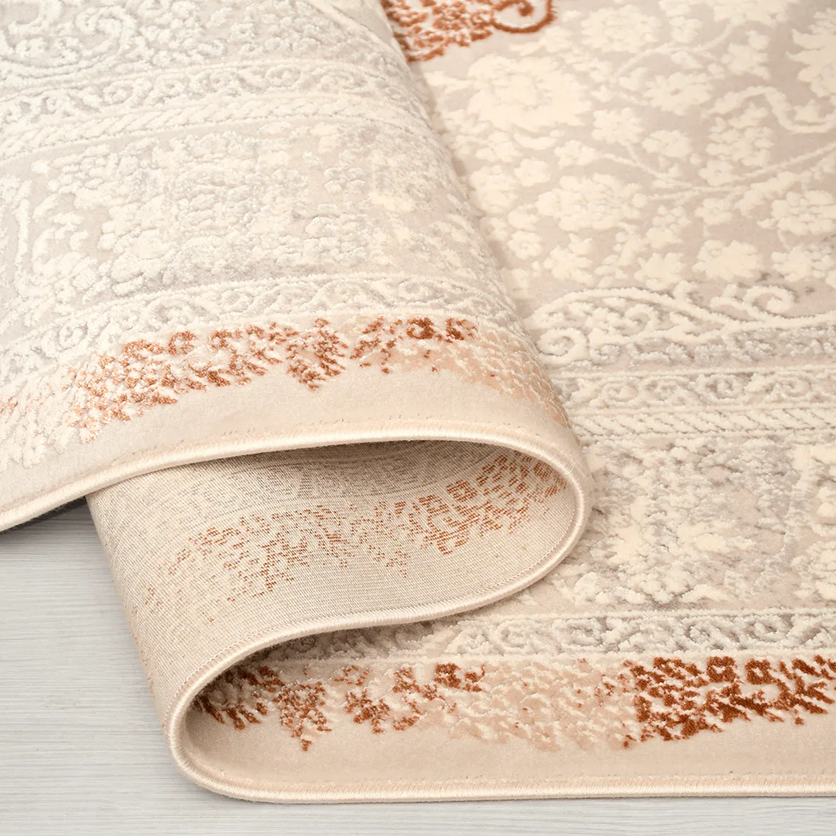 SHARED | Bastion Cream Grey Traditional Damask Machine Woven Living R photo 2