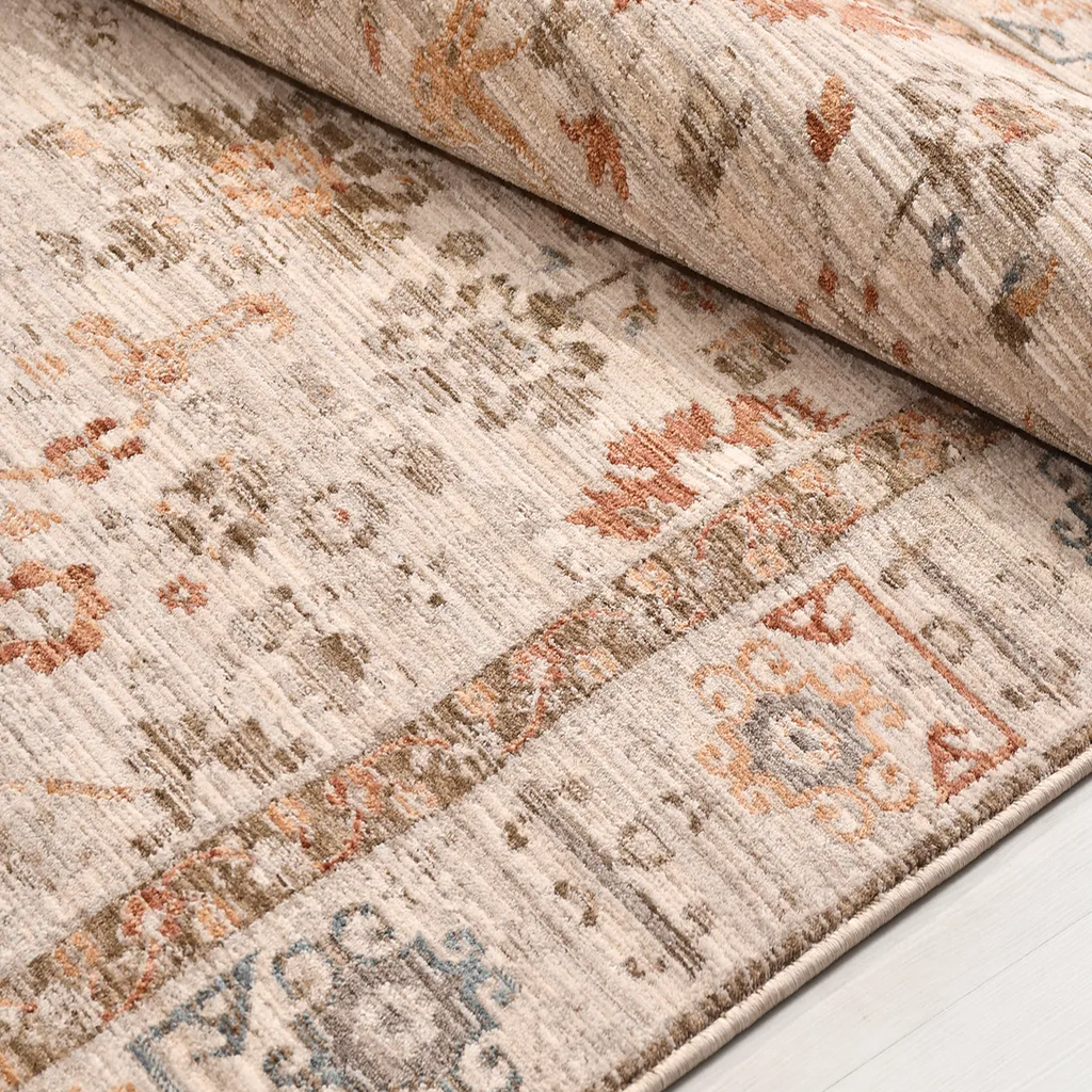 SHARED | Vetch Distressed Persian Style Traditional Machine Woven Cre photo 2