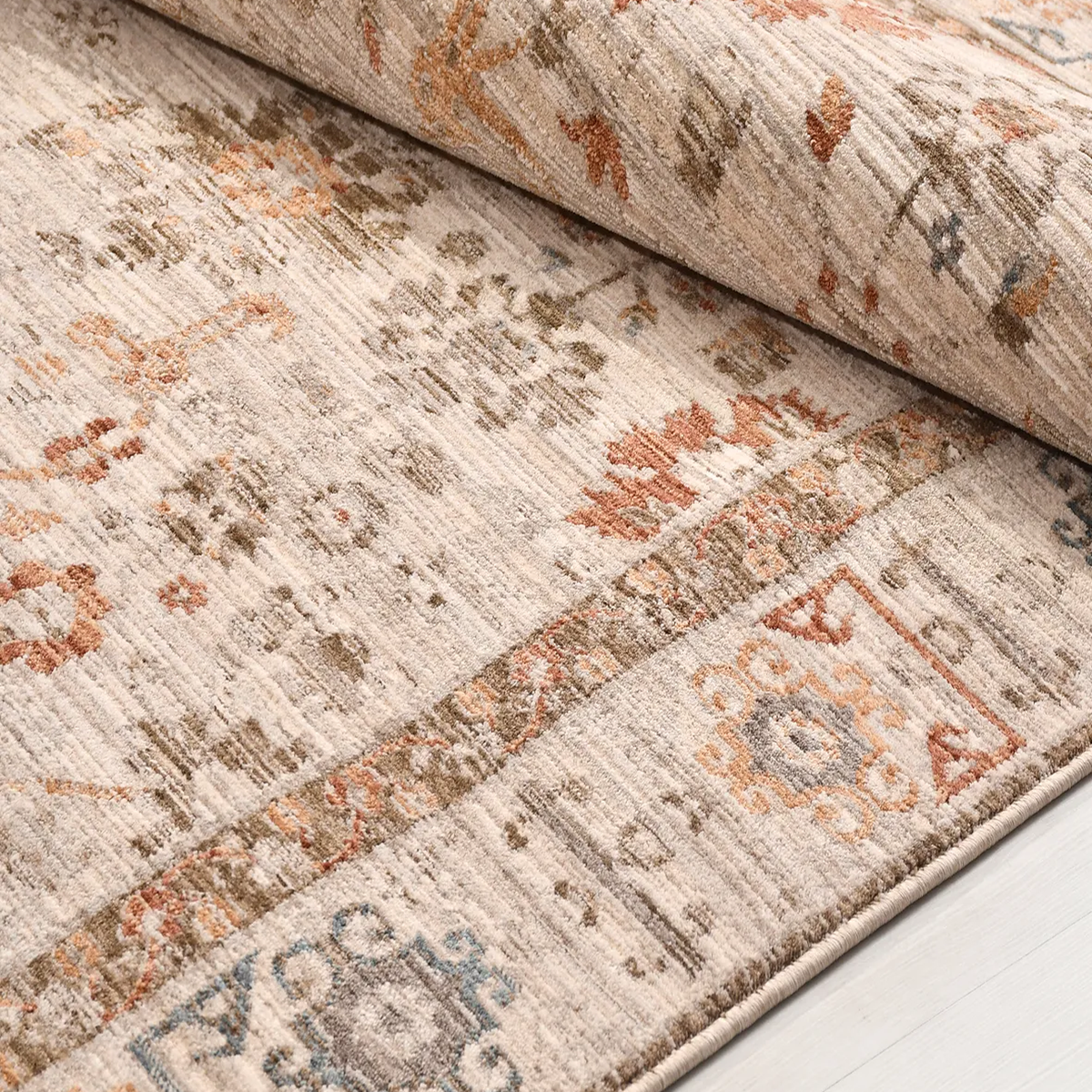 SHARED | Vetch Distressed Persian Style Traditional Machine Woven Cre photo 2