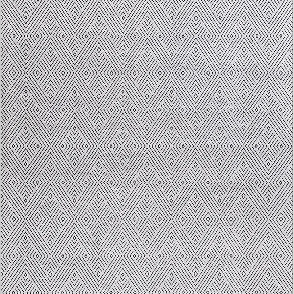 SHARED | Glen Modern Geometric Diamond Machine Woven Grey Charcoal Li photo 2
