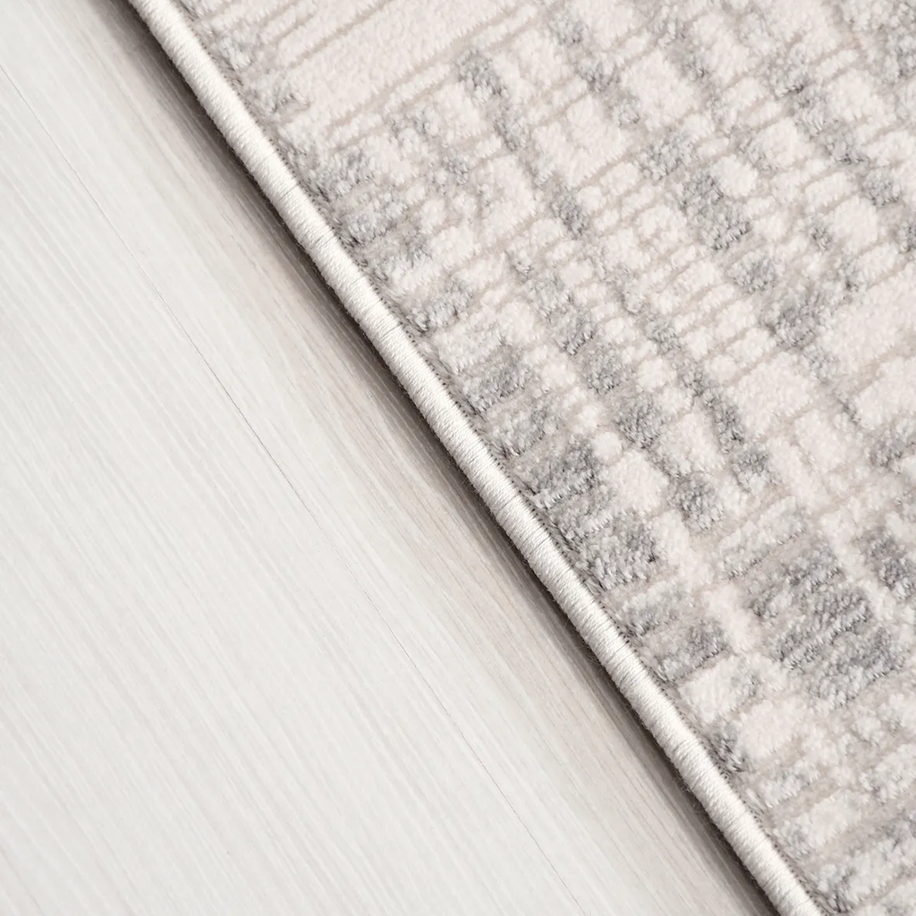 SHARED | Sardonyx Cream Grey Rust Abstract Modern Machine Woven Livin photo 2