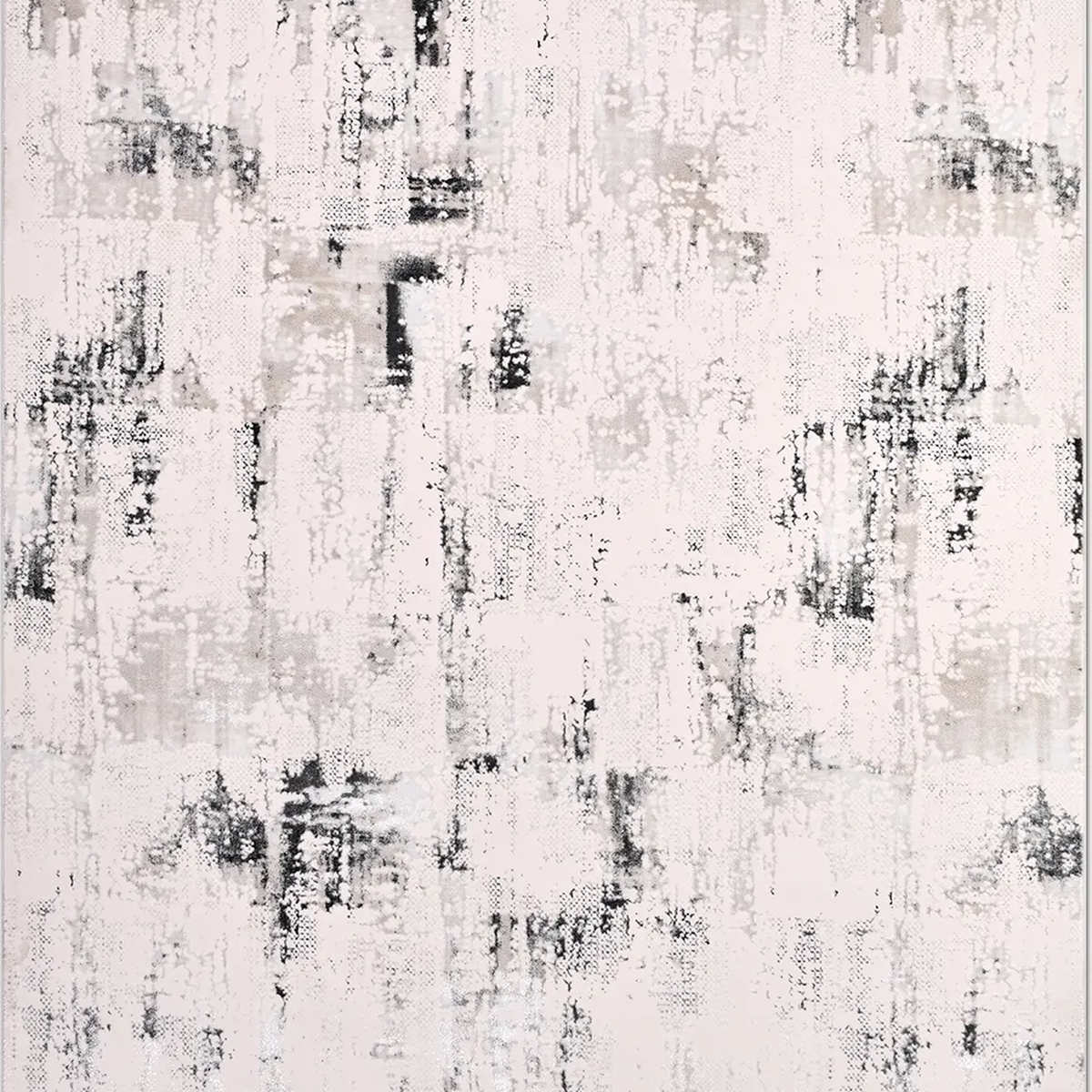SHARED | Apricot Cream Grey Abstract Modern Machine Woven Living Room photo 2
