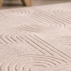 SHARED | Halcyon Cream Ivory Geometric Arch Modern Machine Woven Livi photo 2