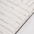 SHARED | Marmaris Cream Geometric Modern Machine Woven Ivory Living R photo 2