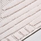 SHARED | Kekova Cream Abstract Modern Machine Woven Ivory Beige Livin photo 2