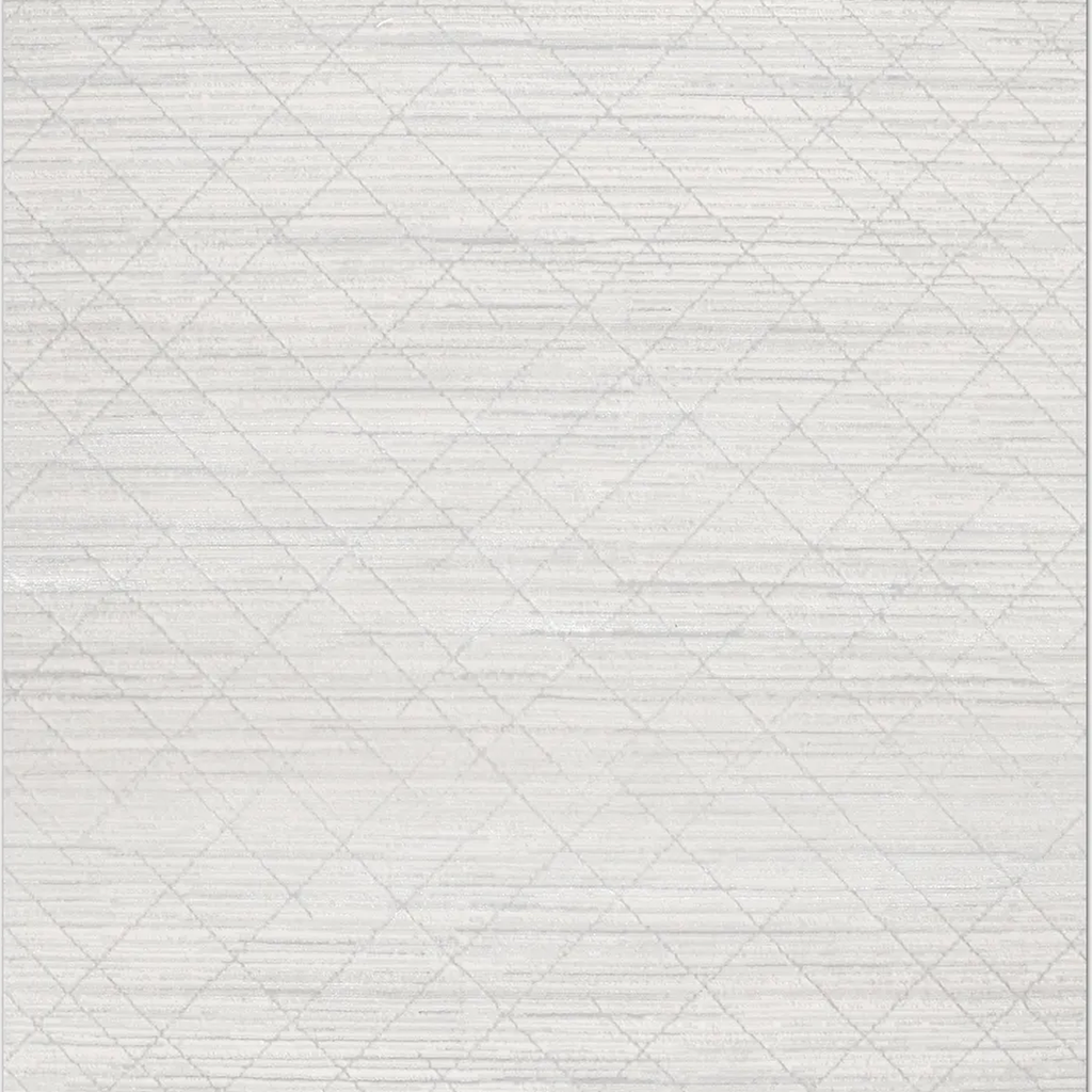 SHARED | Samphire Cream Modern Geometric Diamond Lattice Machine Wove photo 2