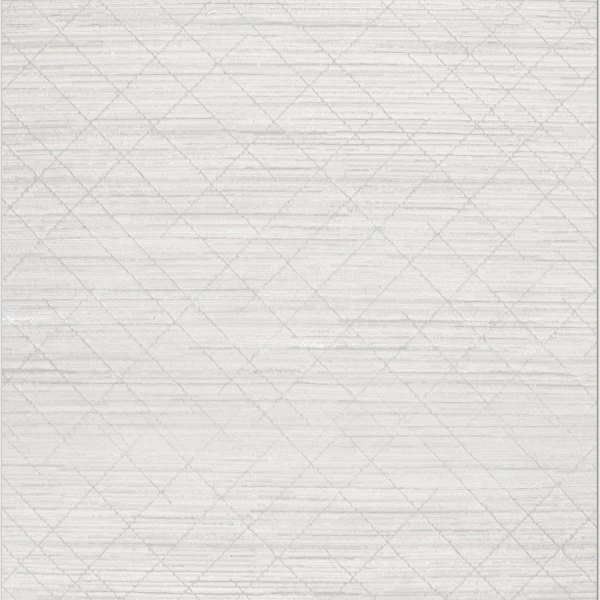 SHARED | Samphire Cream Modern Geometric Diamond Lattice Machine Wove photo 2