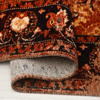 SHARED | Dawnlight Rust Black Persian Style Medallion Distressed Mach photo 2