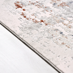 SHARED | Foxglove Modern Abstract Machine Woven Cream Grey Navy Rust  photo 2