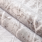 SHARED | Priene Grey Cream Distressed Moroccan Style Trellis Modern M photo 2