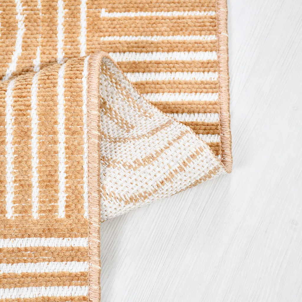 SHARED | Damson Golden Yellow Geometric Mid-Century Modern Machine Wo photo 2