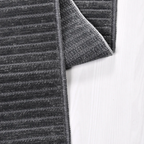 SHARED | Pennyroyal Charcoal Grey Striped Modern Machine Woven Living photo 2