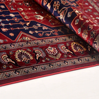 SHARED | Talc Persian Style Traditional Medallion Red Navy Cream Livi photo 2