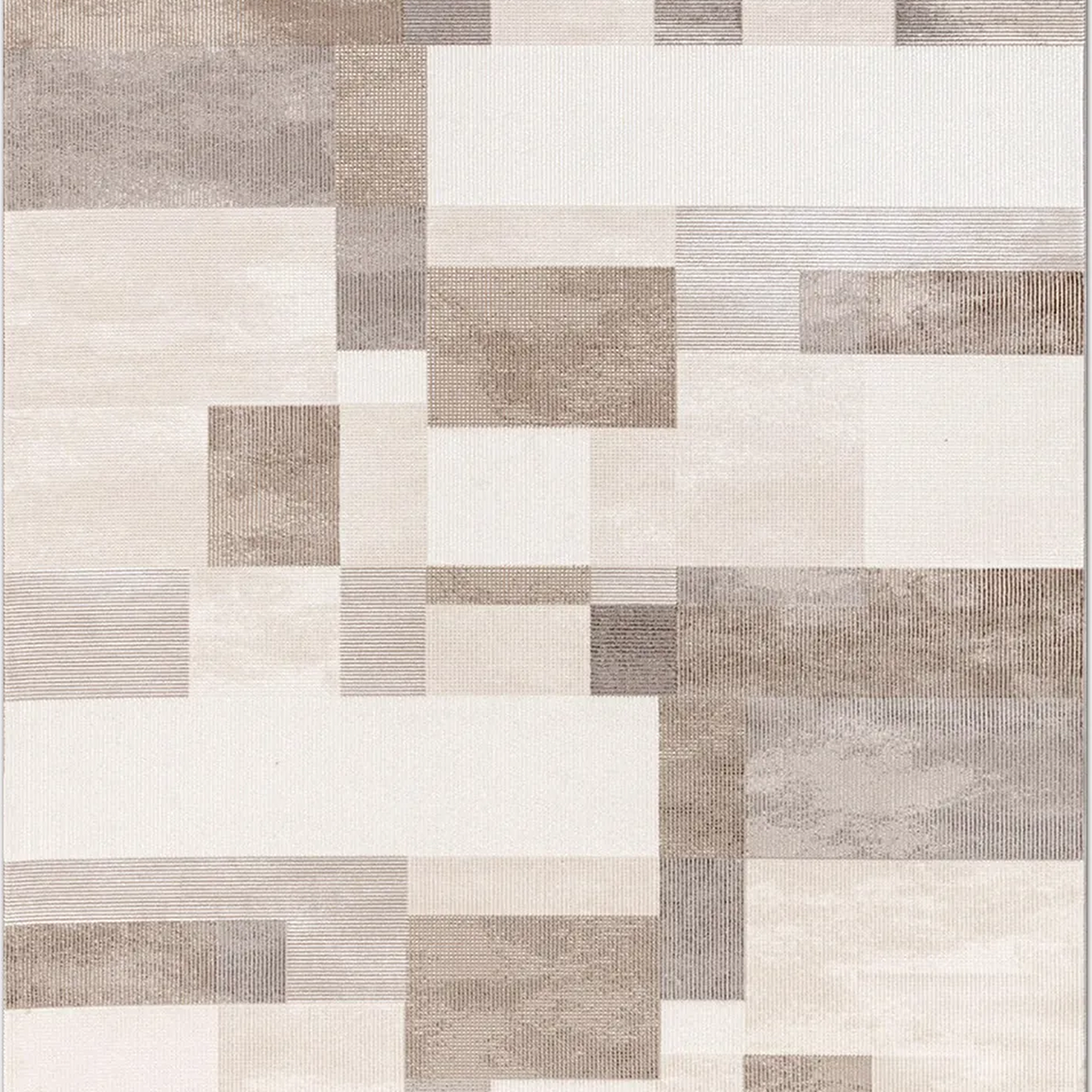 SHARED | Aster Modern Geometric Beige Cream Taupe Machine Woven Livin photo 2