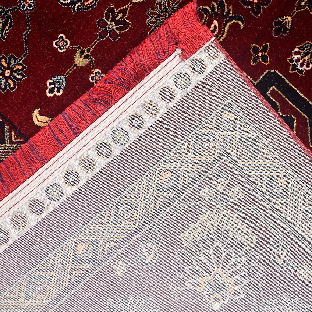 SHARED | Talc Persian Style Traditional Medallion Red Navy Cream Livi photo 3