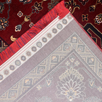 SHARED | Talc Persian Style Traditional Medallion Red Navy Cream Livi photo 3