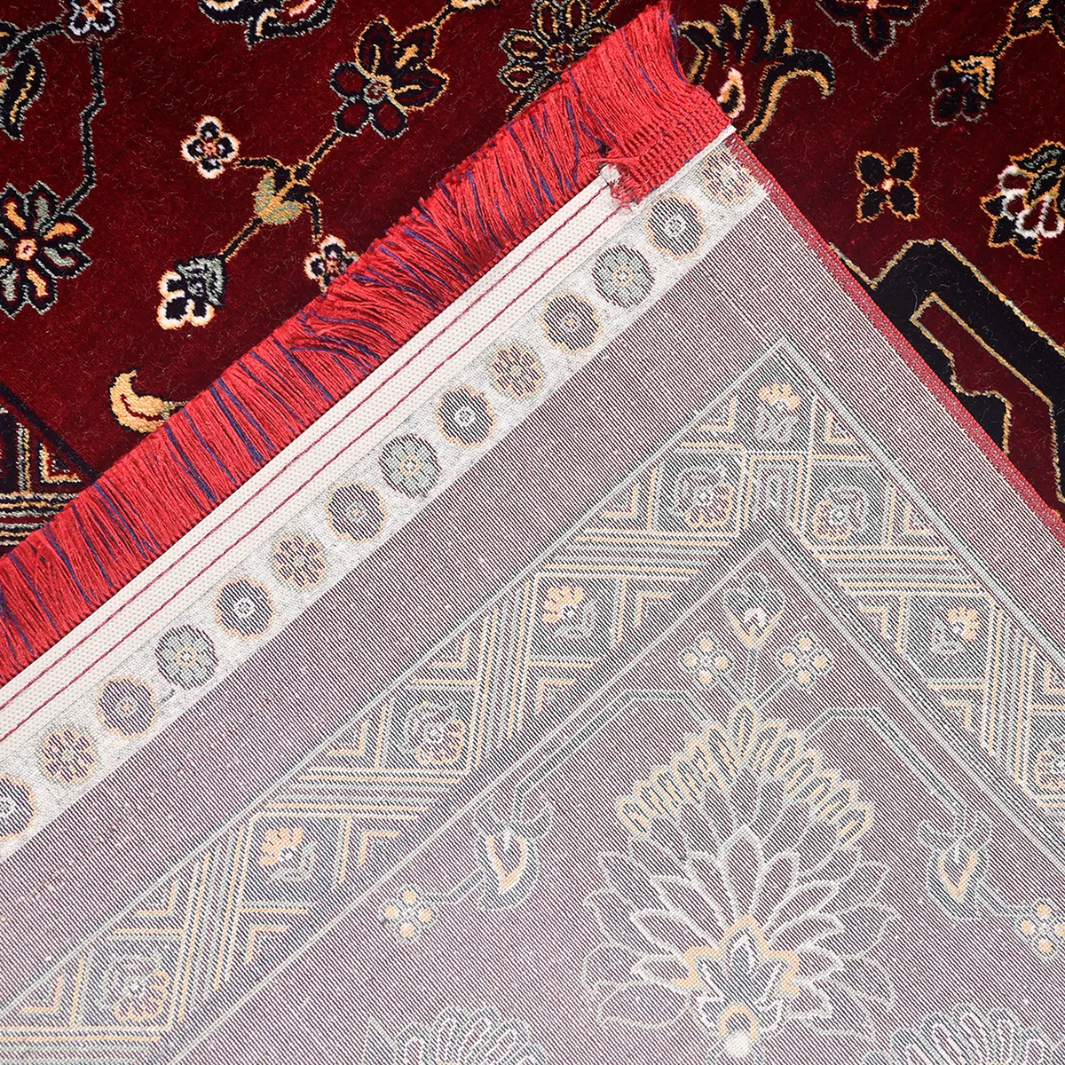 SHARED | Talc Persian Style Traditional Medallion Red Navy Cream Livi photo 3
