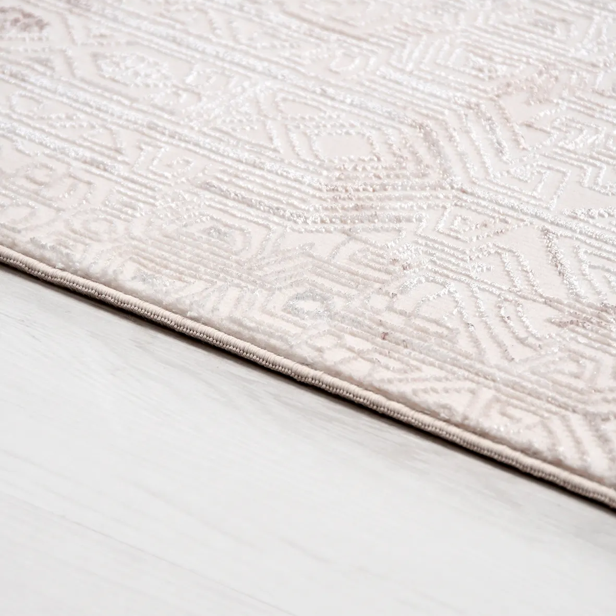 SHARED | Hurst Cream Grey Abstract Modern Machine Woven Living Room B photo 3