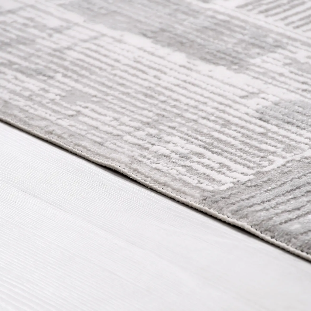 SHARED | Pergamon Cream Grey Abstract Modern Machine Woven Living Roo photo 3