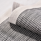 SHARED | Tansy Grey Cream Striped Scandinavian Machine Woven Living R photo 3