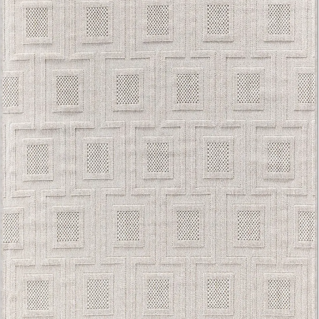 SHARED | Anthracite Cream Modern Geometric Machine Woven Beige Living photo 3