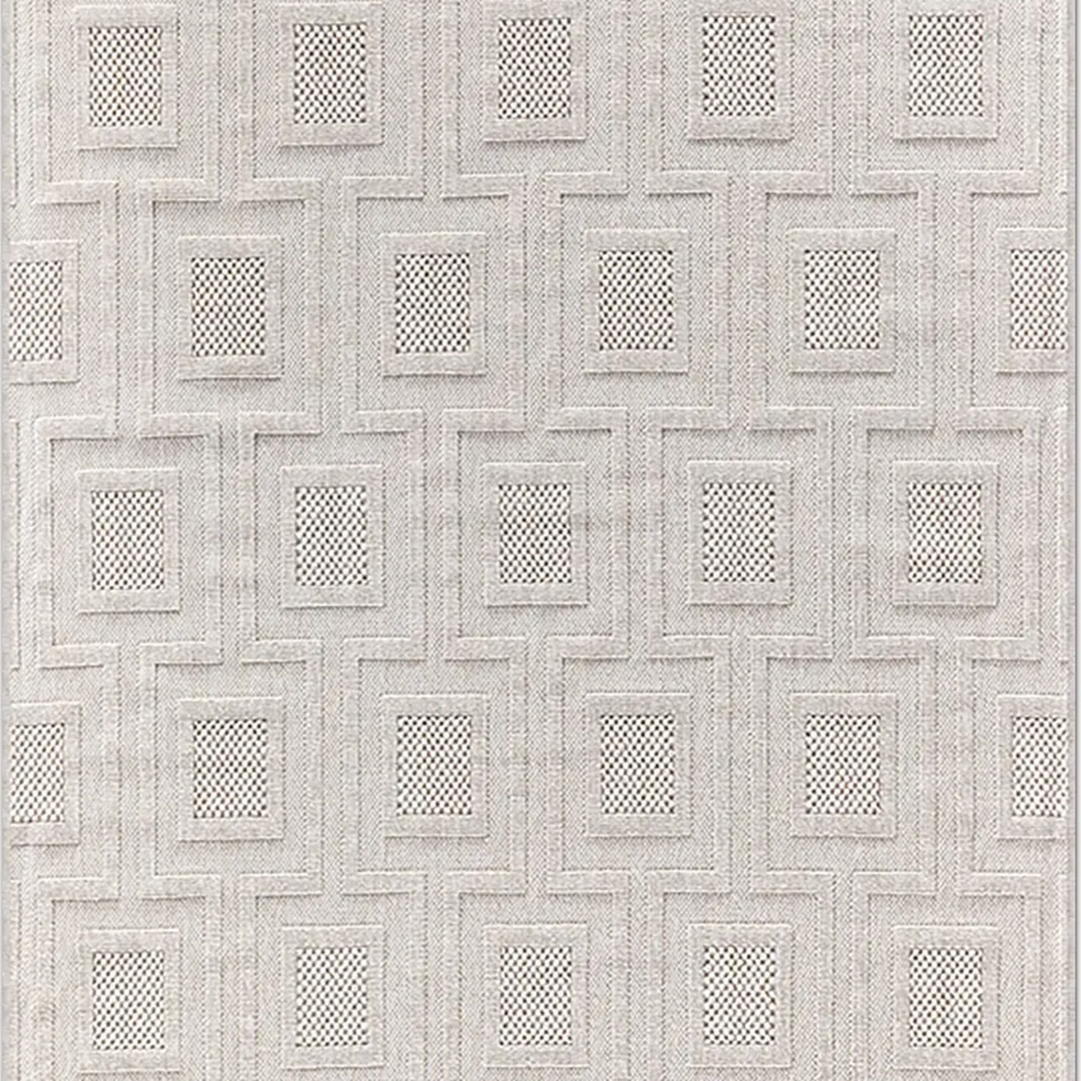 SHARED | Anthracite Cream Modern Geometric Machine Woven Beige Living photo 3