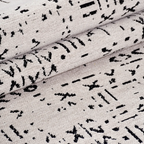 SHARED | Flare Cream Black Abstract Boho Machine Woven Living Room Be photo 3